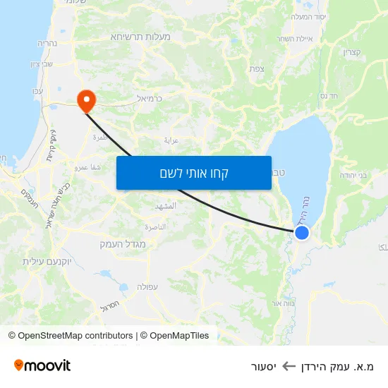 מפת מ.א. עמק הירדן ליסעור