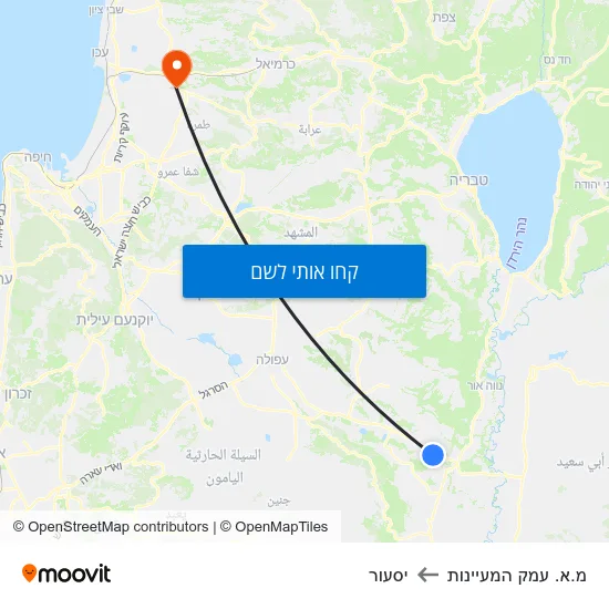 מפת מ.א. עמק המעיינות ליסעור