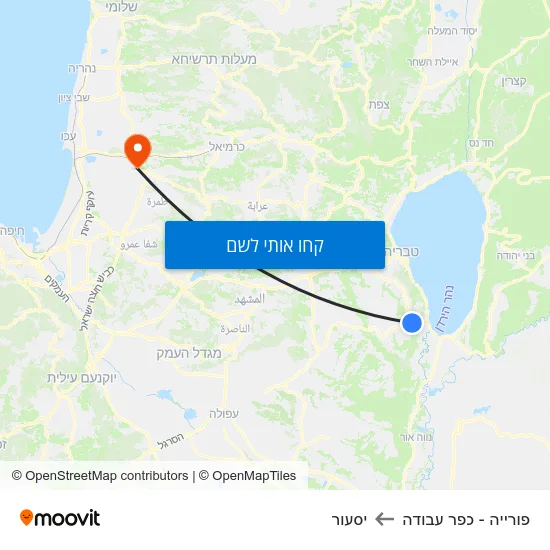 מפת פורייה - כפר עבודה ליסעור