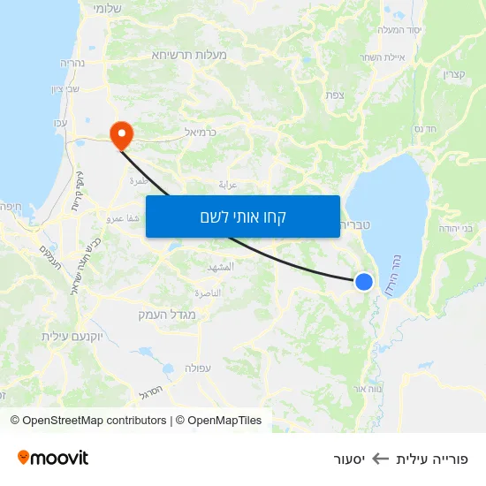 מפת פורייה עילית ליסעור