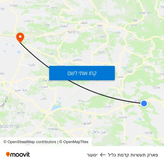 מפת פארק תעשיות קדמת גליל ליסעור