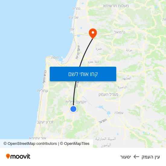 מפת עין העמק ליסעור