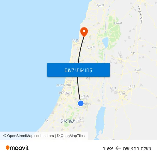 מפת מעלה החמישה ליסעור
