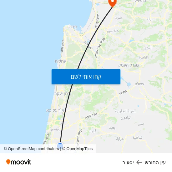 מפת עין החורש ליסעור