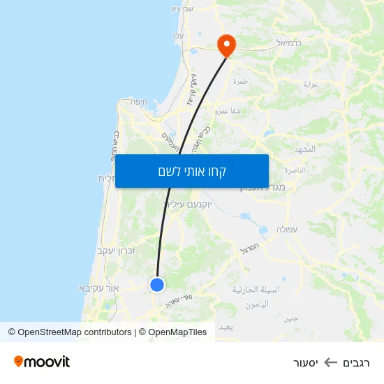 מפת רגבים ליסעור
