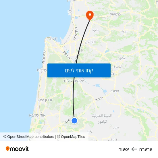מפת ערערה ליסעור