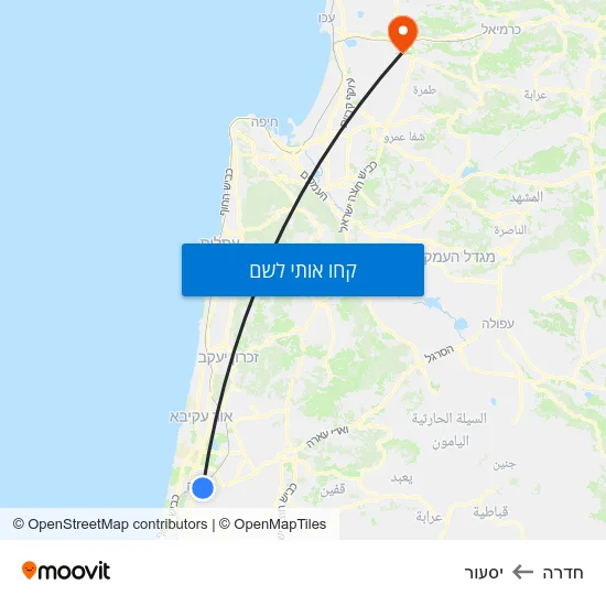 מפת חדרה ליסעור