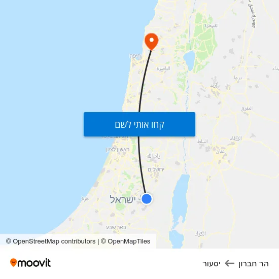 מפת הר חברון ליסעור
