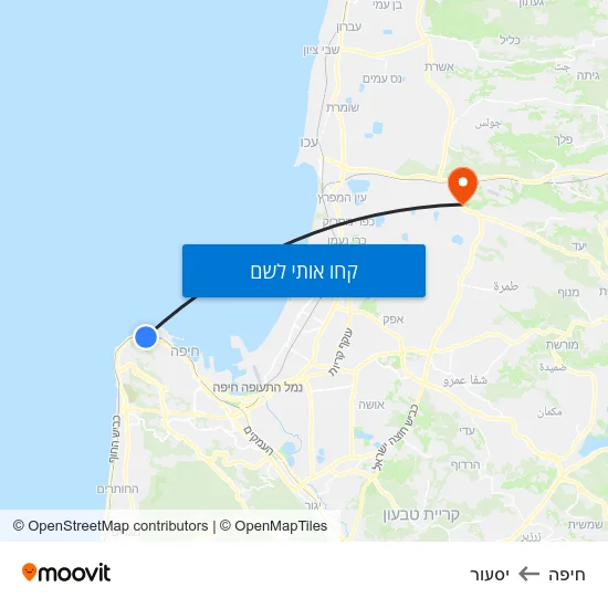 מפת חיפה ליסעור