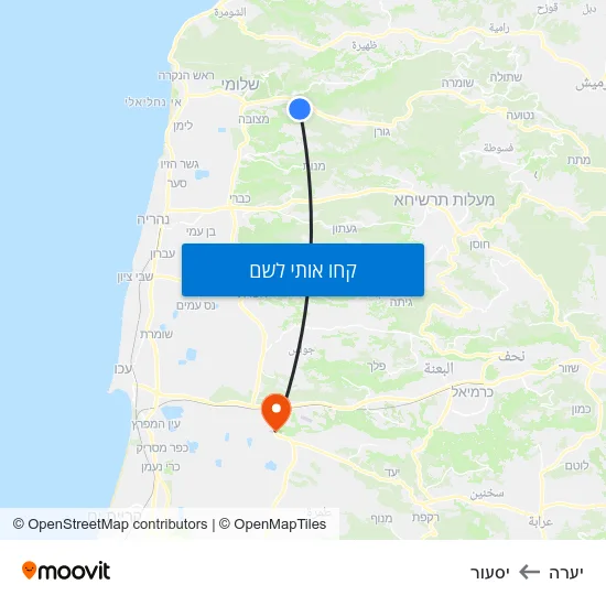 מפת יערה ליסעור