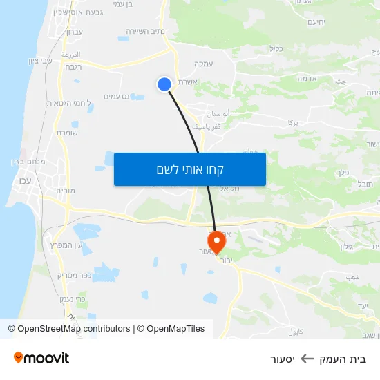 מפת בית העמק ליסעור