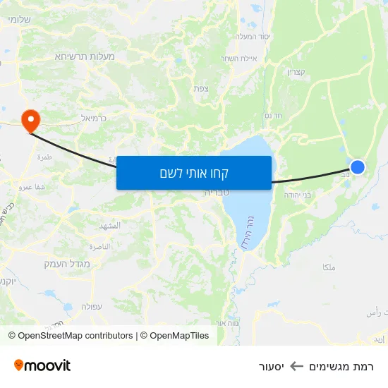 מפת רמת מגשימים ליסעור
