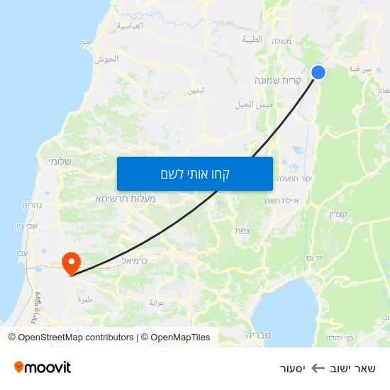 מפת שאר ישוב ליסעור