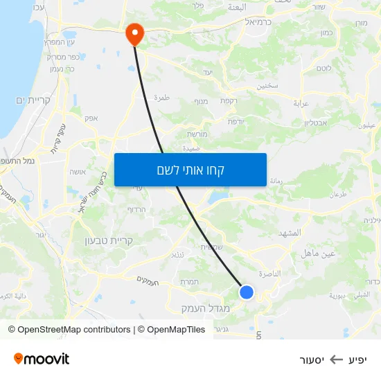 מפת יפיע ליסעור