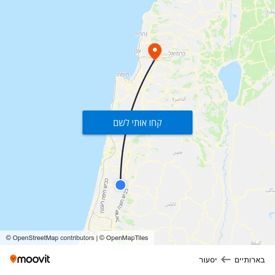 מפת בארותיים ליסעור