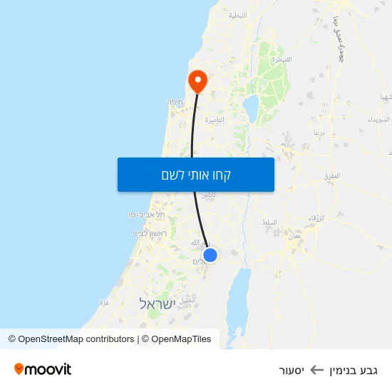מפת גבע בנימין ליסעור