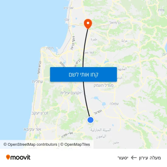 מפת מעלה עירון ליסעור