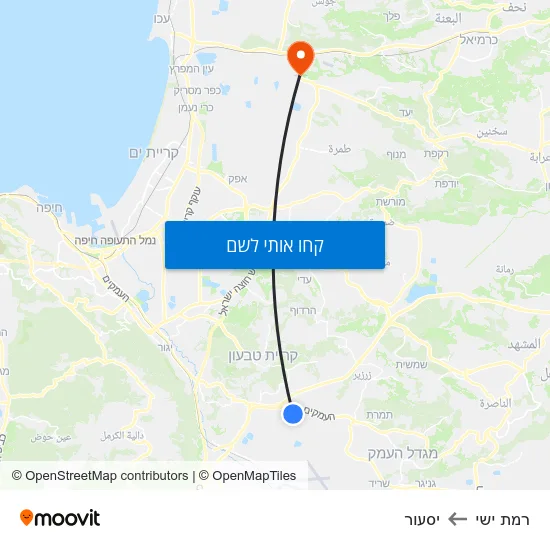 מפת רמת ישי ליסעור
