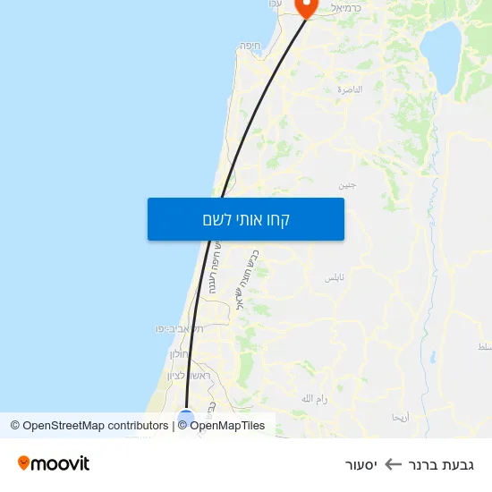 מפת גבעת ברנר ליסעור
