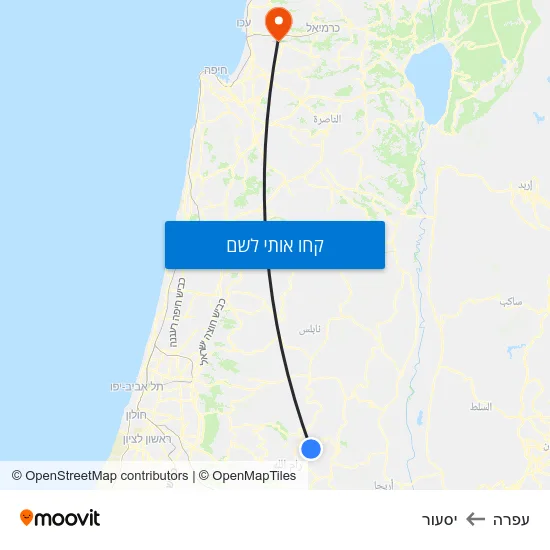 מפת עפרה ליסעור