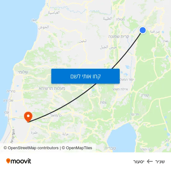 מפת שניר ליסעור