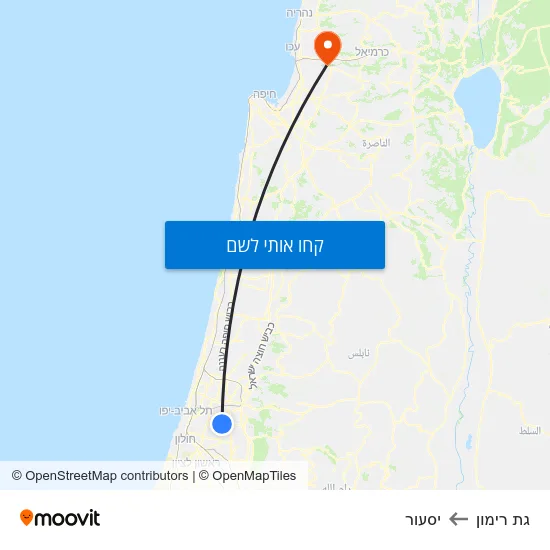 מפת גת רימון ליסעור
