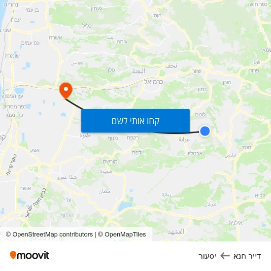מפת דייר חנא ליסעור