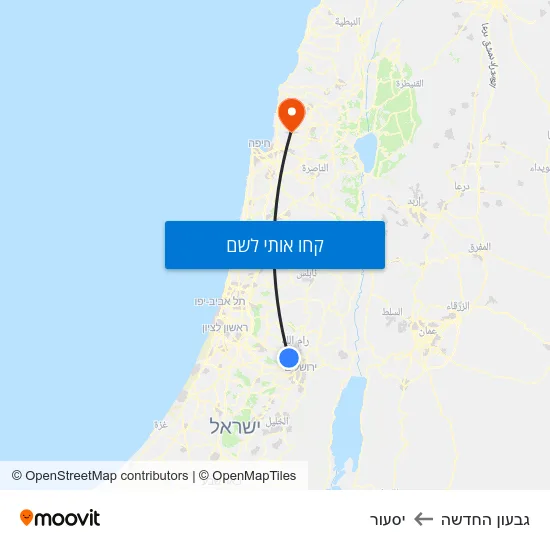 מפת גבעון החדשה ליסעור