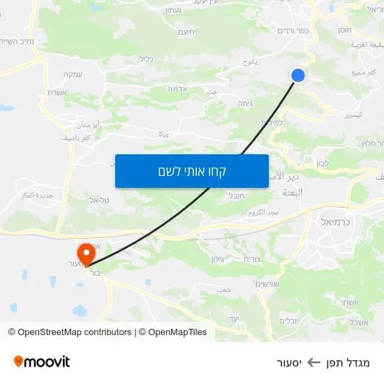 מפת מגדל תפן ליסעור