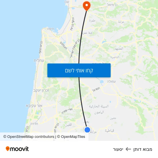 מפת מבוא דותן ליסעור