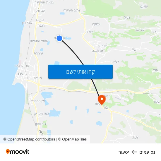 מפת נס עמים ליסעור