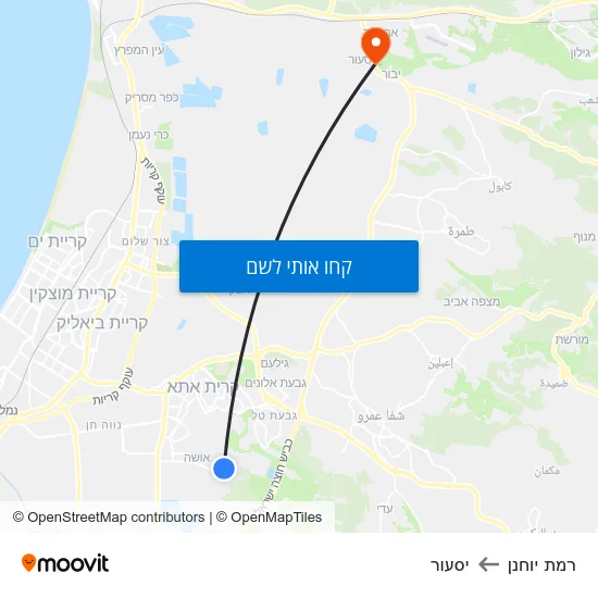 מפת רמת יוחנן ליסעור