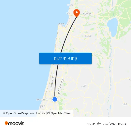 מפת גבעת השלושה ליסעור