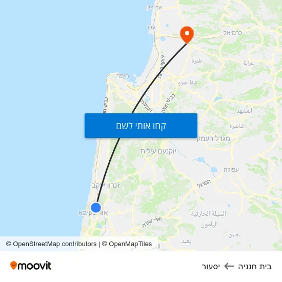 מפת בית חנניה ליסעור