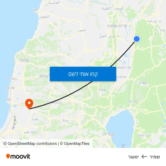 מפת שמיר ליסעור