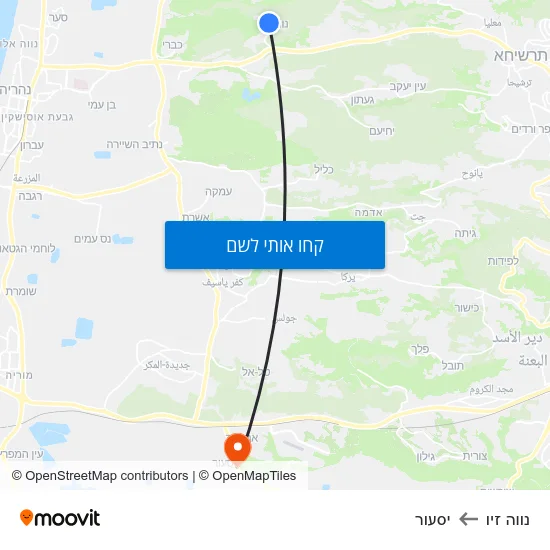 מפת נווה זיו ליסעור