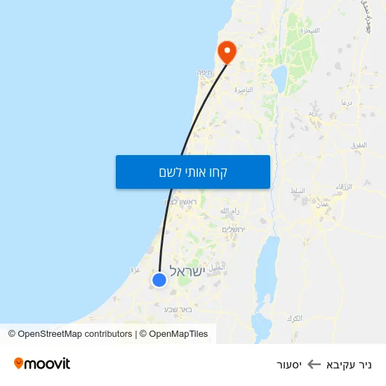 מפת ניר עקיבא ליסעור