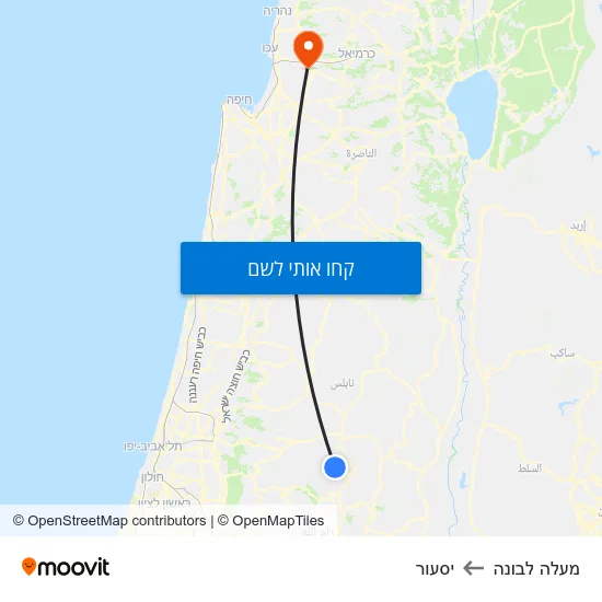 מפת מעלה לבונה ליסעור