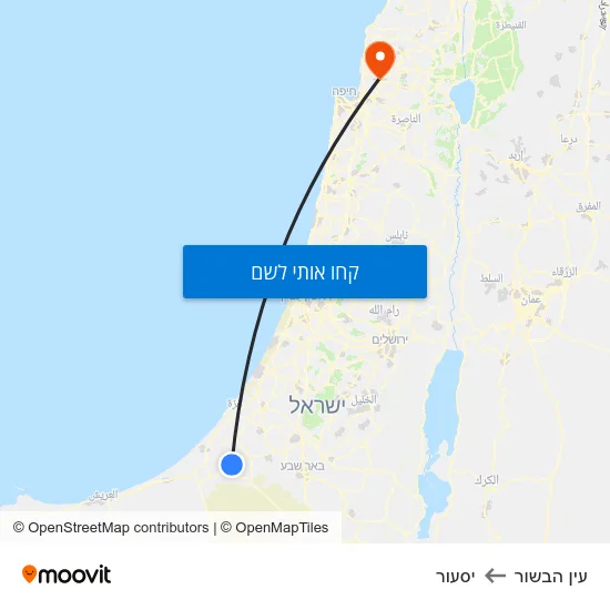מפת עין הבשור ליסעור