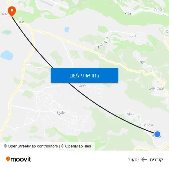 מפת קורנית ליסעור