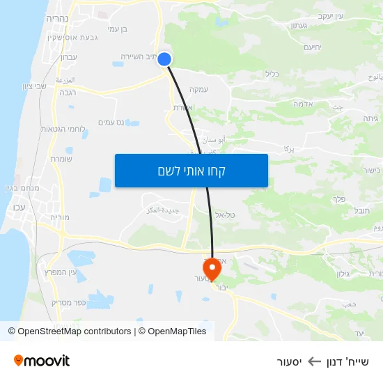 מפת שייח' דנון ליסעור