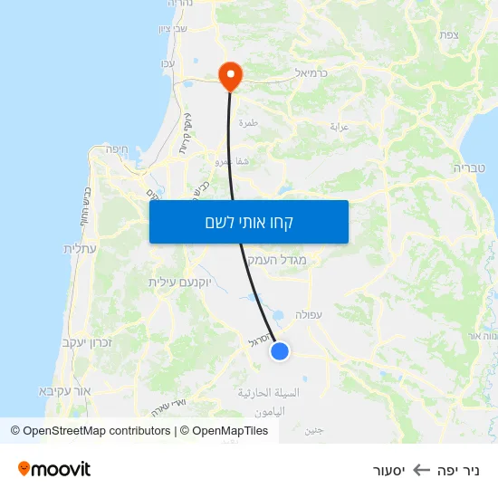 מפת ניר יפה ליסעור