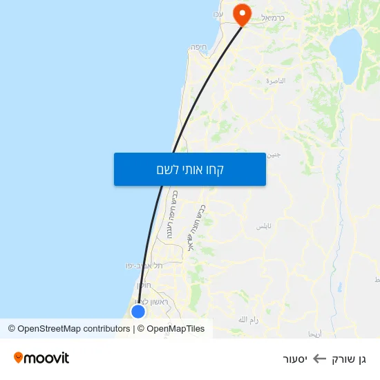 מפת גן שורק ליסעור