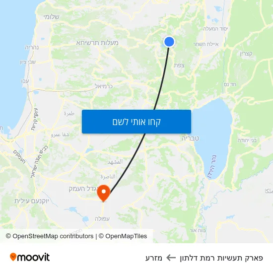 מפת פארק תעשיות רמת דלתון למזרע