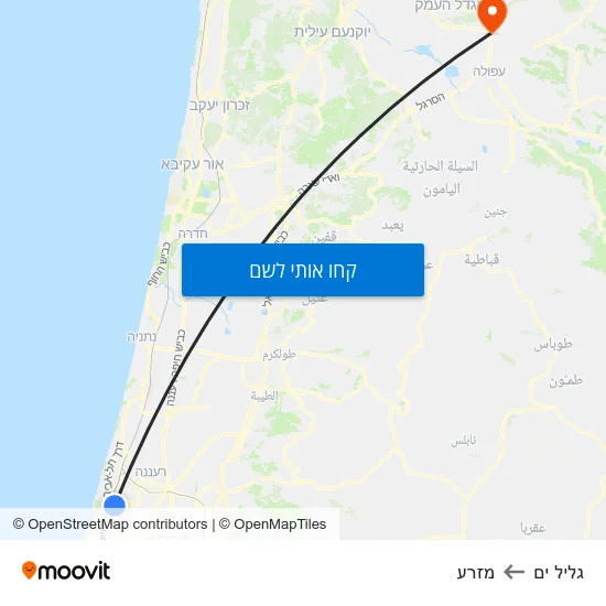 מפת גליל ים למזרע