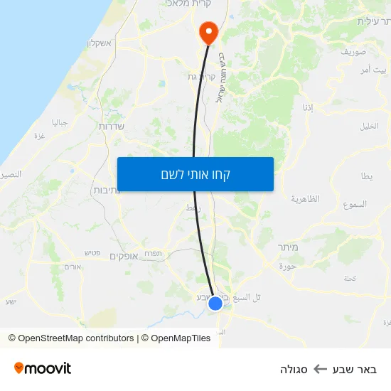מפת באר שבע לסגולה
