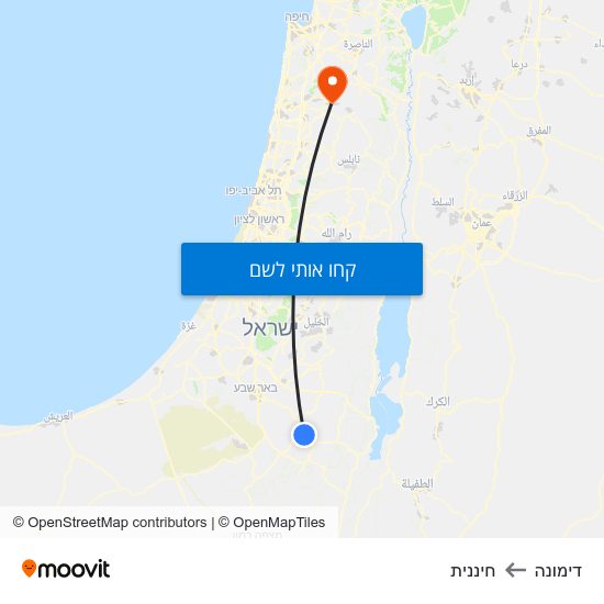מפת דימונה לחיננית