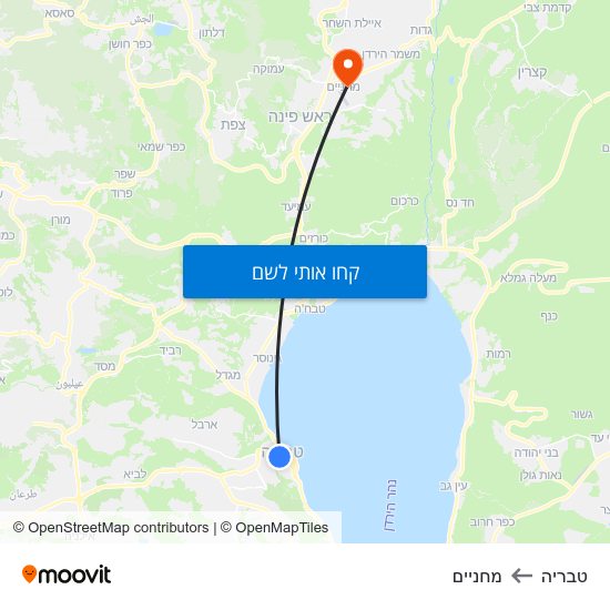 מפת טבריה למחניים