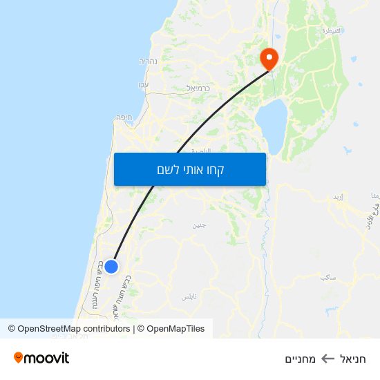 מפת חניאל למחניים