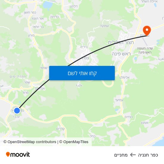 מפת כפר חנניה למחניים